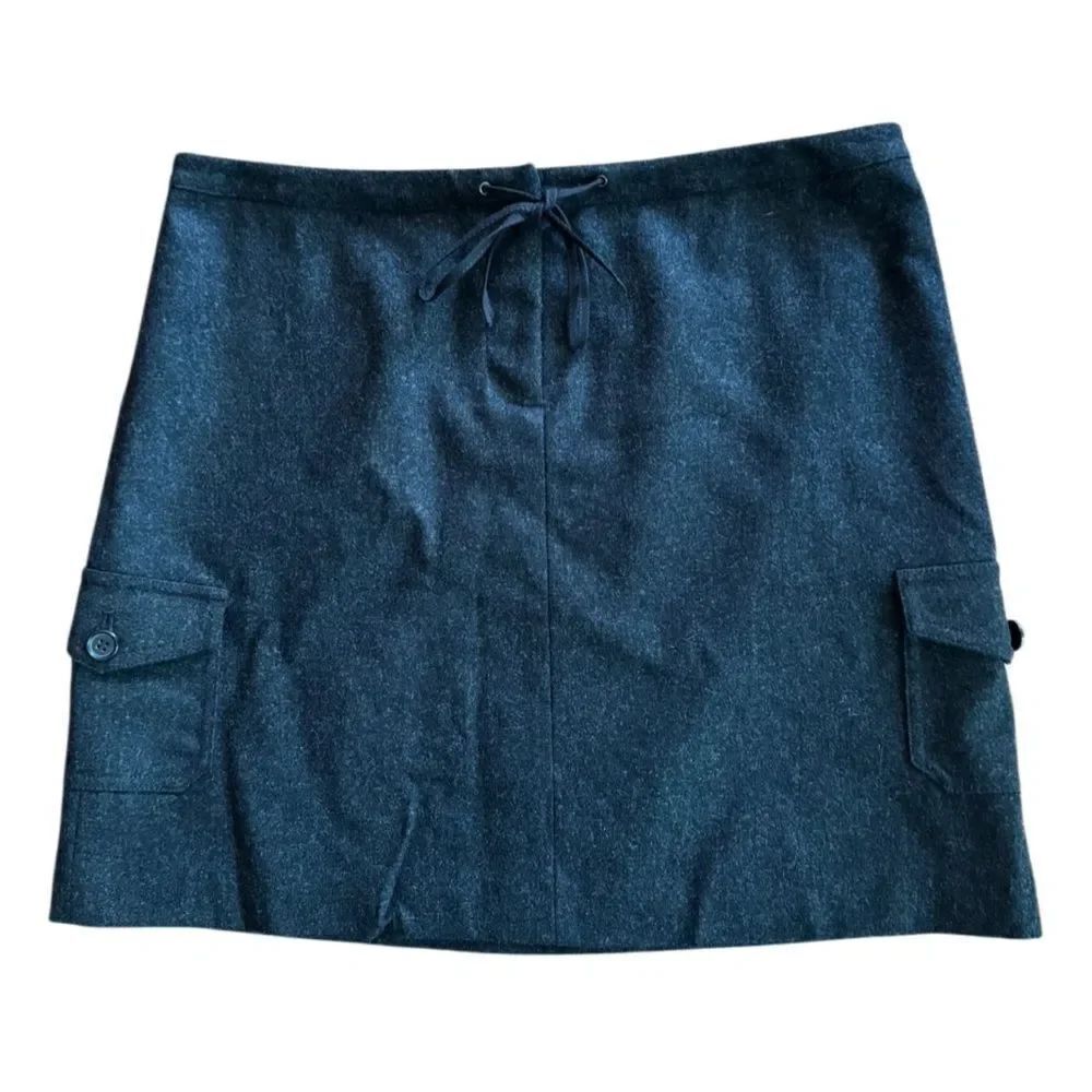 J. Crew Women's Gunmetal Gray Wool Blend Mini Skirt - Size 10